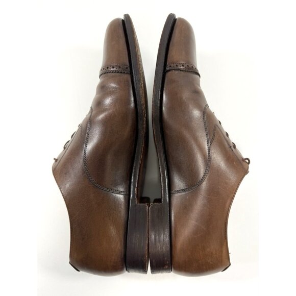 Brooks Brothers Peal & Co Shoes Mens Size 11.5 D Captoe Oxford Brown Leather - Picture 5 of 14